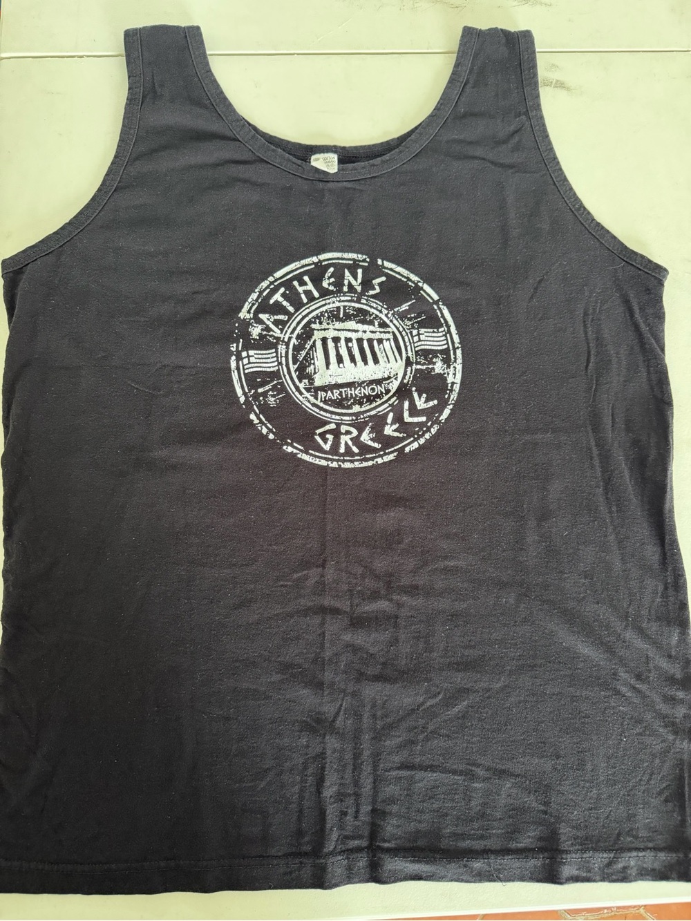 Black Athens Greece Graphic Tank Top - Unbranded